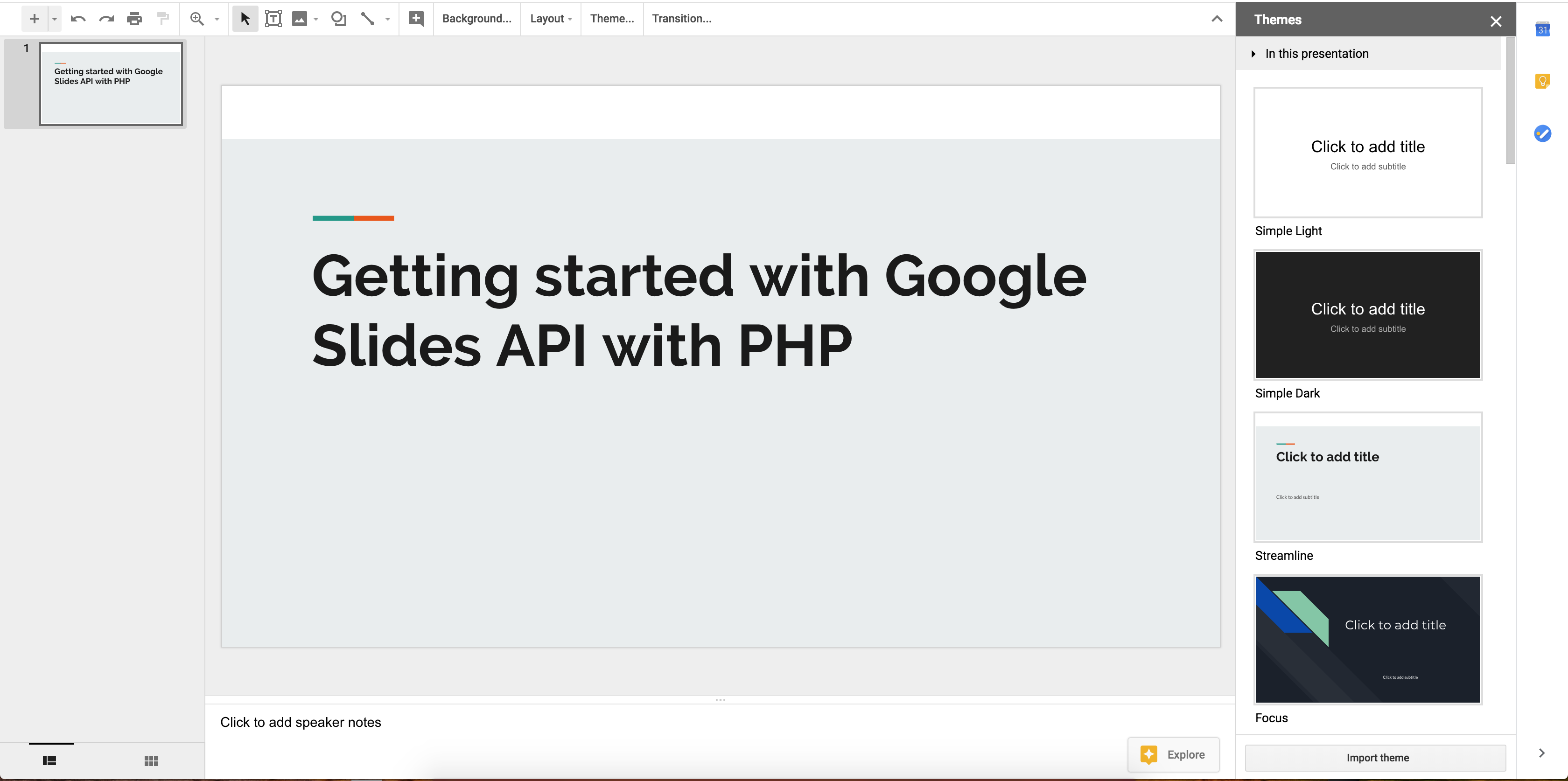 google presentations api